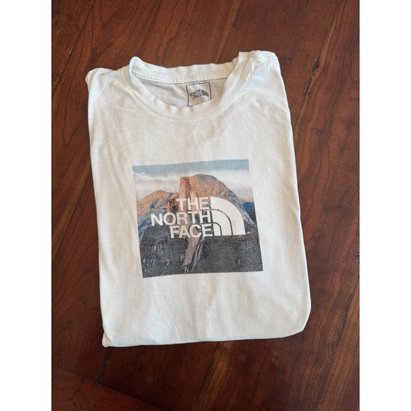 North Face Shirt Mens XL Clean Ascent Tee Box Logo Print White - Picture 1 of 4